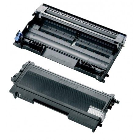 BROTHER TN-2000 & DR-2000 Lot de 2 Cartouches Lasers (Toner + Tambour) Compatibles