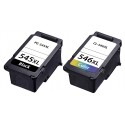 CANON PG545XL + CL546XL Pack de 2 Cartouches compatibles