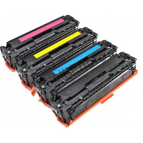 HP CC530/CC531/CC532/CC533 Lot de 4 Cartouches Toners Lasers Compatibles