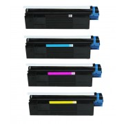 FG Encre Cartouche de Toner Compatible pour Olivetti D-COLOR P126 / P126W BK/C/M/Y Lot de 4