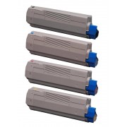 OKI C5650 BK/C/M/Y Lot de 4 Cartouches Toners Lasers Compatibles