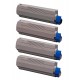 Pack OKI C5500-C5800-C5900 BK/C/M/Y Lot de 4 Cartouches Toners Lasers Compatibles