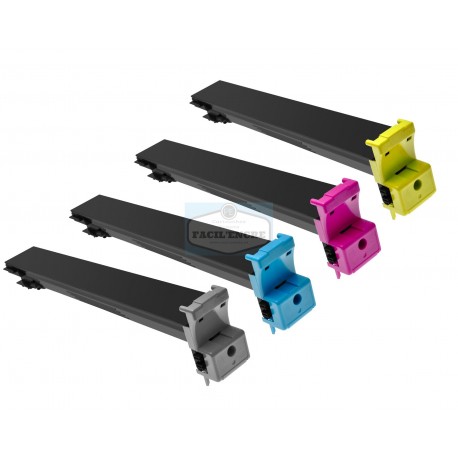 Pack KONICA MINOLTA TN-210 / TN210 BK/C/M/Y Lot de 4 Cartouches Toners Lasers Compatibles