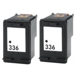 FGE Pack de 2 Cartouches d'encre compatibles pour HP 336 Noir