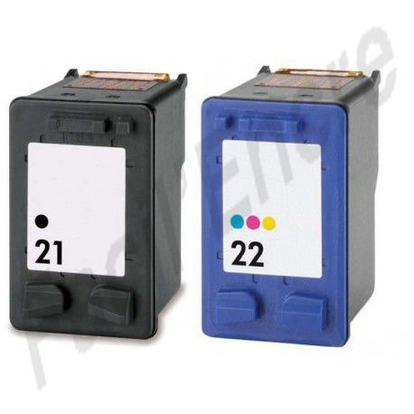HP Pack N°21 + N°22 Cartouches Compatibles