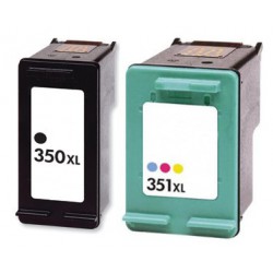 FGE Pack de 2 Cartouches d'encre compatibles pour HP 350XL 351XL Hautes capacités