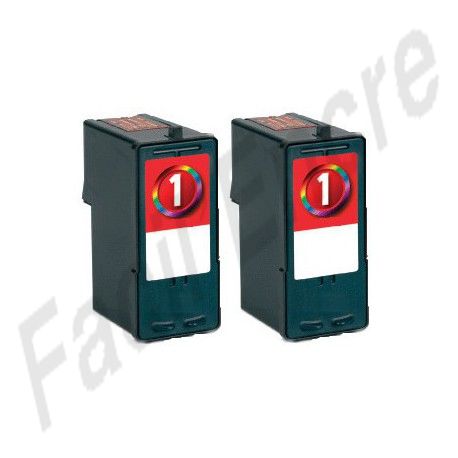 LEXMARK Pack 2 x N°1 Cartouches Compatibles