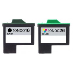 FGE Pack de 2 Cartouches d'encre compatibles pour LEXMARK 16 26