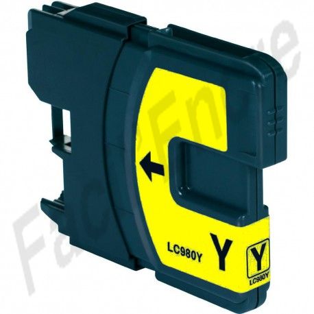 BROTHER LC1100Y / LC980Y Jaune Cartouche Compatible