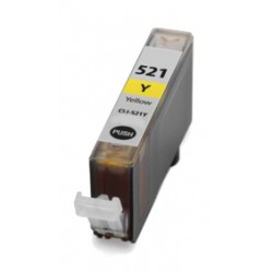 FGE Cartouche d'encre compatible pour CANON CLI-521Y Jaune