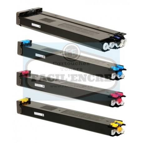 FG Encre Pack de 4 Toners Compatible pour Sharp MX-51GT