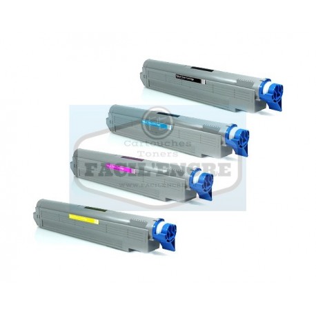FG Encre Pack de 4 Toners Compatible pour OKI ES3640
