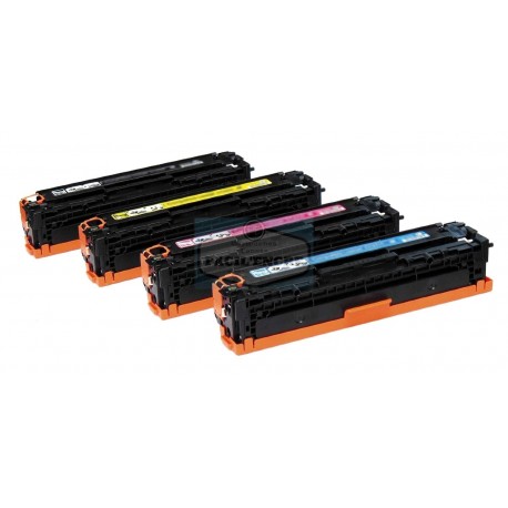 Grossist’Encre Cartouche Lot de 4 Cartouches Toners Lasers Compatibles pour HP CE410X+ CE411A + CE412A + CE413A