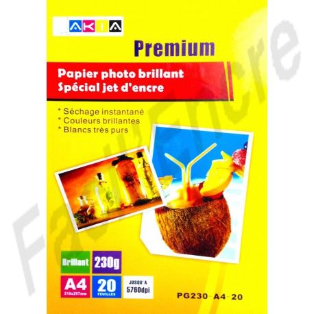 Papier Photo Brillant A4 260g / 20 feuilles