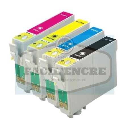 Grossist’Encre Pack de 4 Cartouches compatibles EPSON T1295 Série Pomme