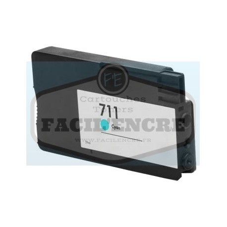 Grossist’Encre Cartouche Cyan compatible HP n°711 / CZ130A