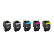 Grossist’Encre Lot de 5 Cartouches Toners Hautes Capacités Compatibles pour LEXMARK CX310 / CX410 / CX510 BK/C/M/Y