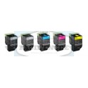 Grossist’Encre Lot de 5 Cartouches Toners Hautes Capacités Compatibles pour LEXMARK CX310 / CX410 / CX510 BK/C/M/Y