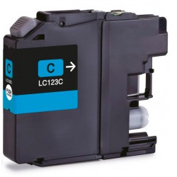 FGE Cartouche d'encre compatible pour BROTHER LC123 Cyan