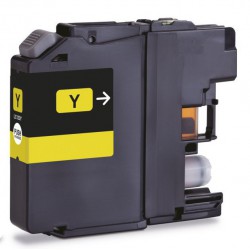 FGE Cartouche d'encre compatible pour BROTHER LC125XL Jaune