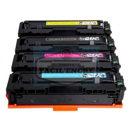 FG ENCRE Lot de 4 cartouches compatibles pour HP CF540X CF541X CF542X CF543X 203X