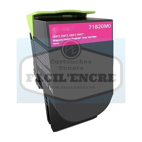 FG ENCRE Cartouche Toner Remanufacturé pour LEXMARK CS317 / CX317 / CX417 / CS417 / CX517 / CS517 Magenta 2 300 pages