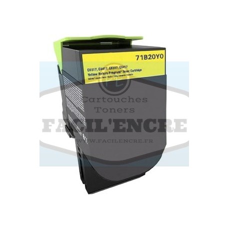 FG ENCRE Cartouche Toner Remanufacturé pour LEXMARK CS317 / CX317 / CX417 / CS417 / CX517 / CS517 Jaune 2 300 pages