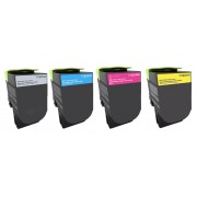 FG ENCRE Pack de 4 Toners Remplace pour LEXMARK CS317 / CX317 / CX417 / CS417 / CX517 / CS517 