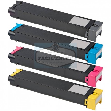 FG Encre Pack de 4 Toners Compatible pour Sharp MX-C38GT