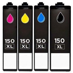 FGE Pack de 4 Cartouches d'encre compatibles pour LEXMARK 150 XL