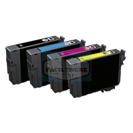 FG Encre Lot de 4 Cartouches Compatible Epson 502 / 502XL Workforce WF2860DWF WF2865DWF Expression Home XP5100 XP5105 XP5115