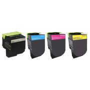 FG Encre Pack de 4 Cartouches Toner Remplaces LEXMARK CS417dn / CS517de / CX417de / CX517de Haute Capacité