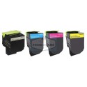 FG Encre Pack de 4 Cartouches Toner Remplaces LEXMARK CS417dn / CS517de / CX417de / CX517de Haute Capacité