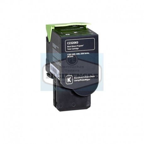 FG ENCRE Remplace Toner LEXMARK C2325dw C2425dw C2535dw MC2325adw MC2425adw MC2535adwe MC2640adwe C2320K0 Noir 1000 pages