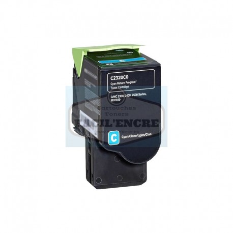 FG ENCRE Remplace Toner LEXMARK C2325dw C2425dw C2535dw MC2325adw MC2425adw MC2535adwe MC2640adwe C2320K0 Noir 1000 pages