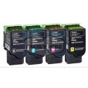 FG ENCRE Lot de 4 Toner LEXMARK C2325dw C2425dw C2535dw MC2325adw MC2425adw MC2535adwe MC2640adwe C2320K0 4 x 1000 pages