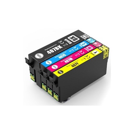 FG ENCRE Cartouche d’encre Noir Compatible avec les imprimantes Epson 407 pour Workforce Pro WF-4745 DTWF