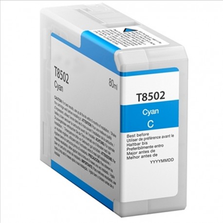 FG ENCRE Cartouche d’encre Cyan Compatible avec les imprimantes Epson T8502 pour SC P800 / SureColor P800