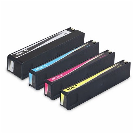 FG ENCRE Lot de 4 Cartouches Haute Capacité Compatible pour HP PageWide Enterprise Color 556 Flow MFP 580 586 HP 981X L0R11A