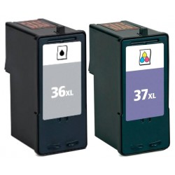 LEXMARK Pack n°36XL + n°37XL Cartouches compatibles